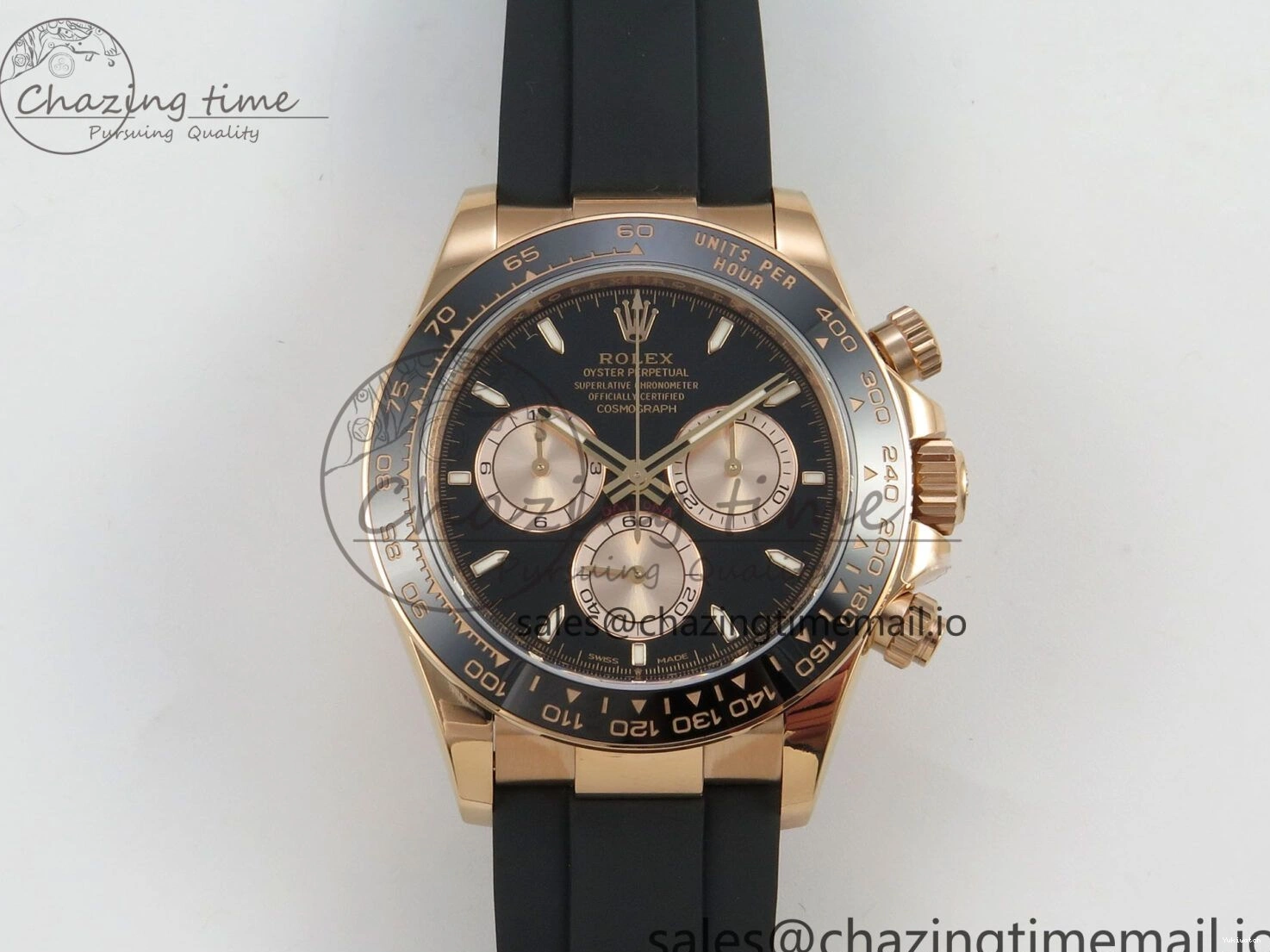 RG Oysterflex Edition 126515 VSF Daytona on 1:1 VS4131 (Weighted) Strap Dial Black V2 Best 0120